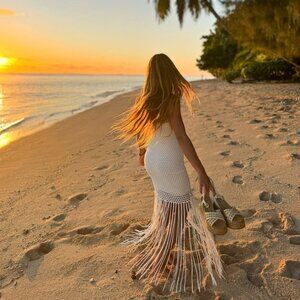 PQ Swim Water Lily Vanessa Strapless Fringe Dress